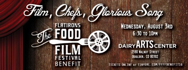 Flatirons Food Film Festival Benefit on this Wednesday